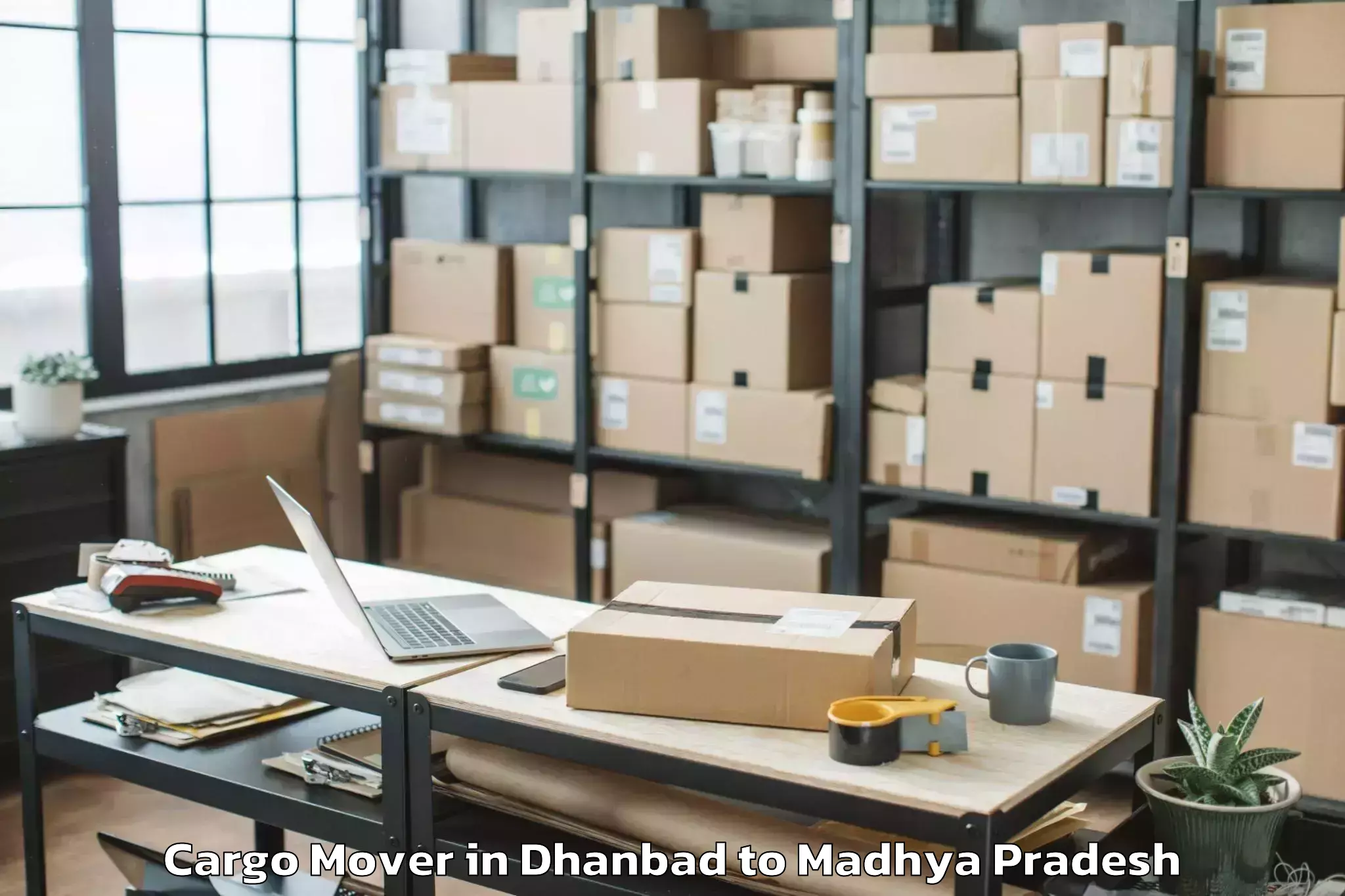 Affordable Dhanbad to Makhanlal Chaturvedi Rashtriya Cargo Mover